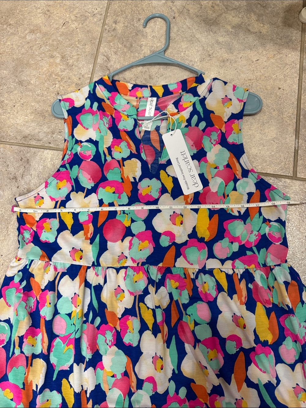 Dear Scarlett Sleeveless Lizzy Tiered Dress size L NWT - Picture 4 of 4